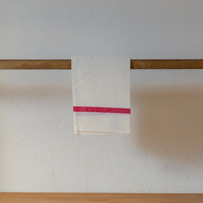 Fog Linen Work Linen Lined Kitchen Cloth White Red | Fog Linen Work | Miss Arthur | Home Goods | Tasmania