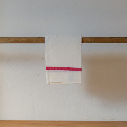 Fog Linen Work Linen Lined Kitchen Cloth White Red | Fog Linen Work | Miss Arthur | Home Goods | Tasmania