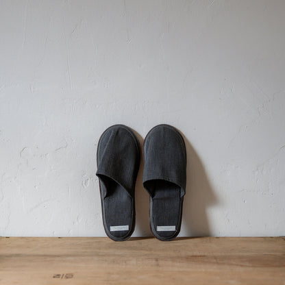 Fog Linen Work Linen Slippers Gris Blue Large | Fog Linen Work | Miss Arthur | Home Goods | Tasmania