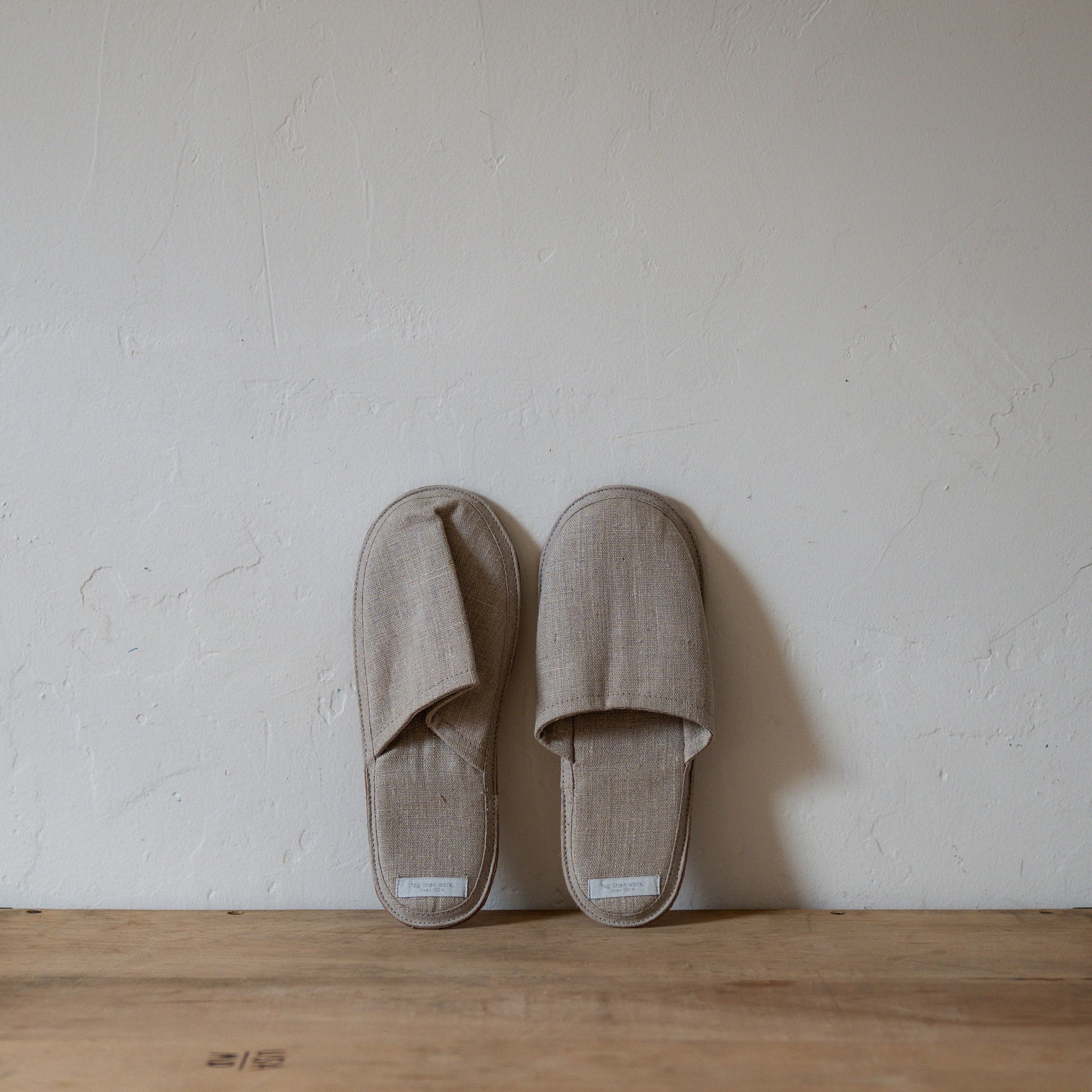 Fog Linen Work Linen Slippers Natural Medium | Fog Linen Work | Miss Arthur | Home Goods | Tasmania
