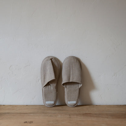 Fog Linen Work Linen Slippers Natural Medium | Fog Linen Work | Miss Arthur | Home Goods | Tasmania