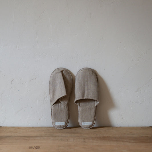 Fog Linen Work Linen Slippers Natural Medium | Fog Linen Work | Miss Arthur | Home Goods | Tasmania