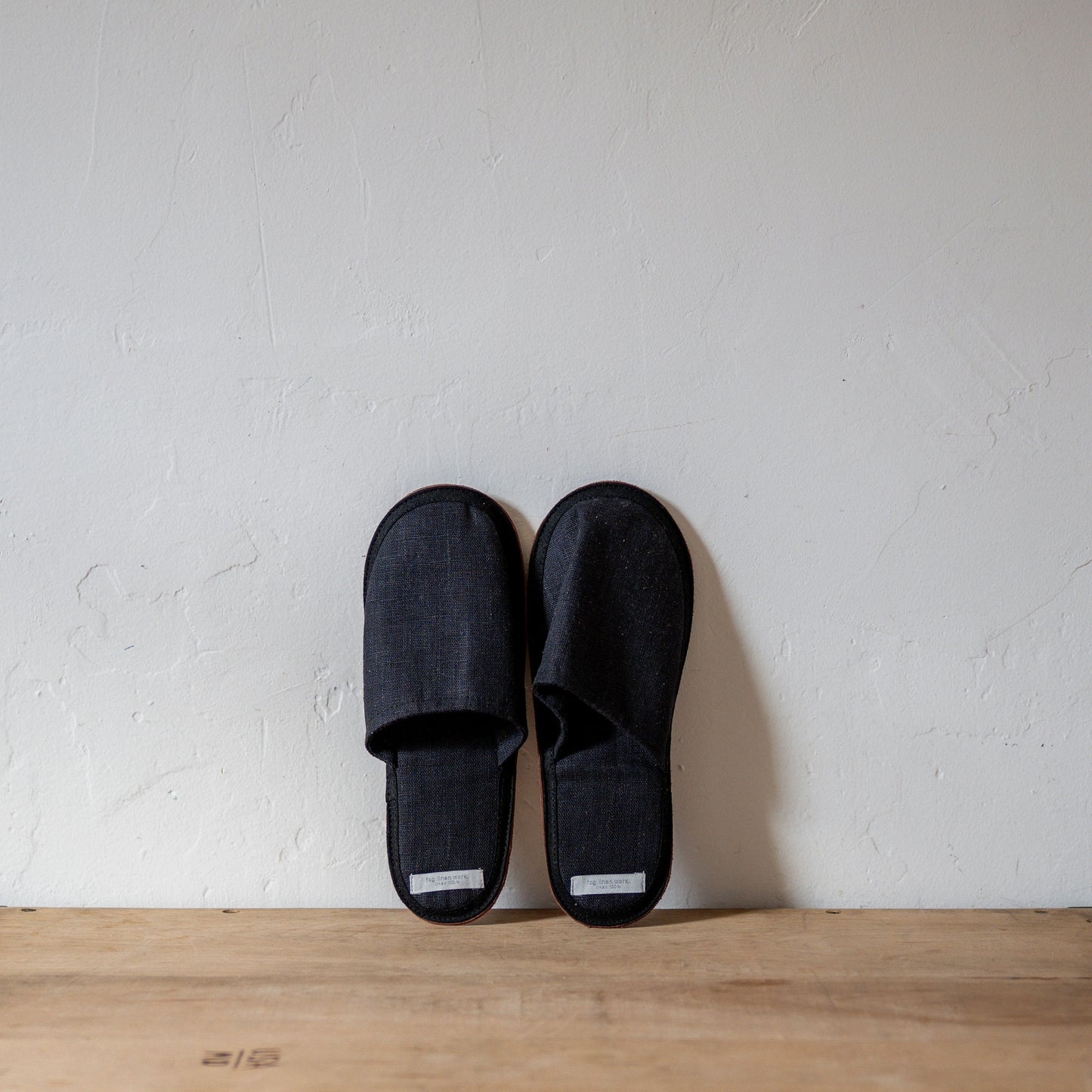 Fog Linen Work Linen Slippers Nuit Medium | Fog Linen Work | Miss Arthur | Home Goods | Tasmania