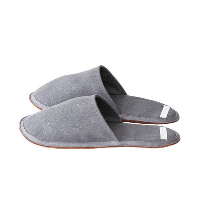 Fog Linen Work Linen Slippers Gris Blue Medium | Fog Linen Work | Miss Arthur | Home Goods | Tasmania