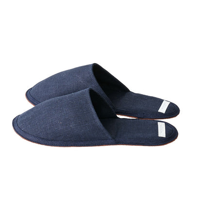 Fog Linen Work Linen Slippers Nuit Large | Fog Linen Work | Miss Arthur | Home Goods | Tasmania