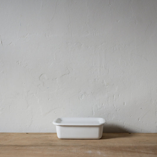 Noda Horo White Enamel Rectangle Deep Food Container Medium | Noda Horo | Miss Arthur | Home Goods | Tasmania