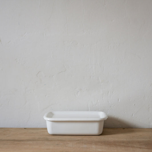 Noda Horo White Enamel Rectangle Deep Food Container Large | Noda Horo | Miss Arthur | Home Goods | Tasmania