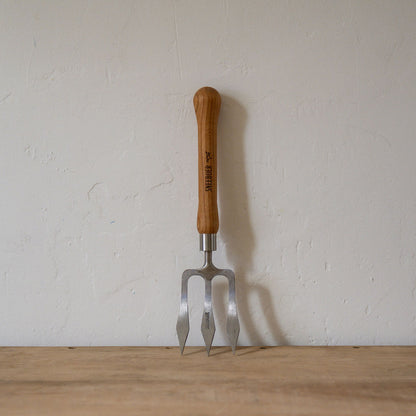 3 Tine Weeding Fork 22cm Cherry Handle | Sneeboer Manufacturing | Miss Arthur | Home Goods | Tasmania