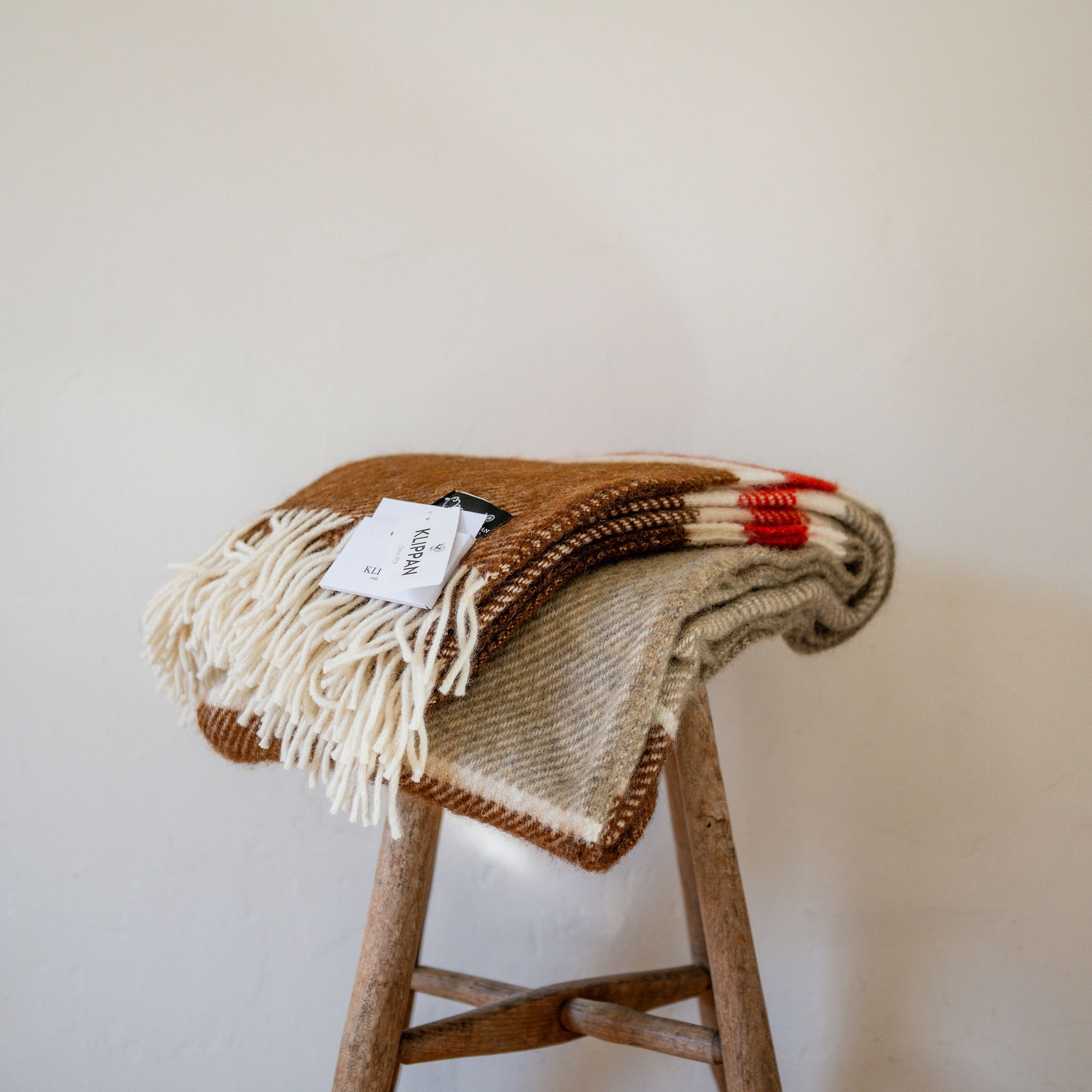 Klippan Gotland Wool Stripe Blanket Brown | Klippan | Miss Arthur | Home Goods | Tasmania