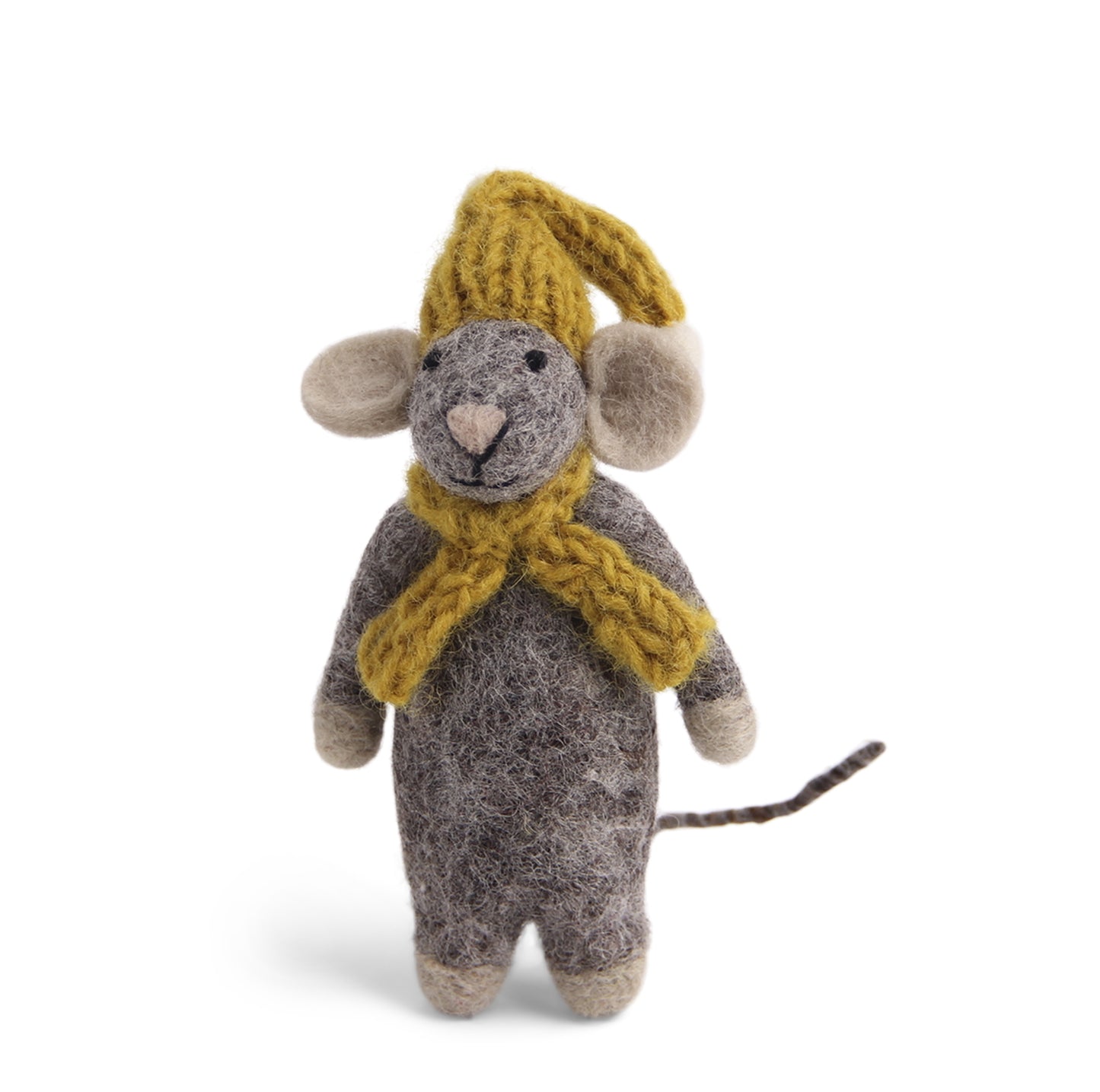 Grey Mouse with Yellow Hat & Scarf | Gry & Sif | Miss Arthur | Home Goods | Tasmania
