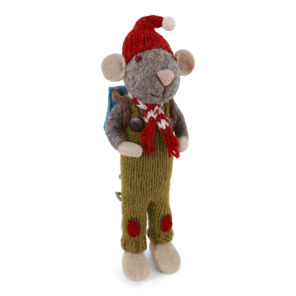 Gry & Sif Big Mouse Boy Grey with Backpack | Gry & Sif | Miss Arthur | Home Goods | Tasmania