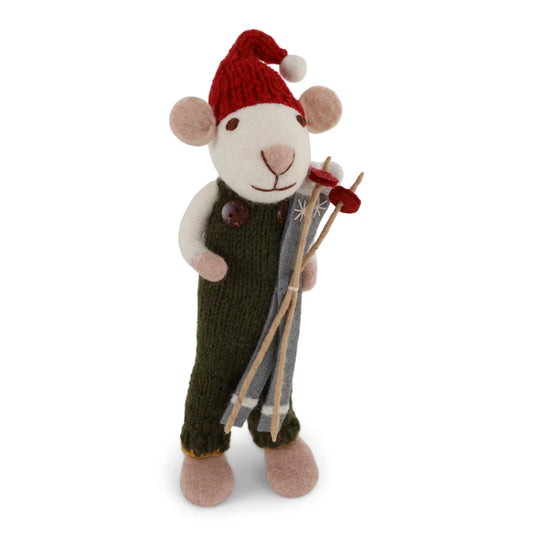 Gry & Sif Big Mouse Boy White with Skis | Gry & Sif | Miss Arthur | Home Goods | Tasmania