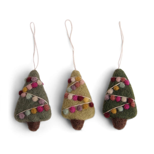 Gry & Sif Christmas Tree with Garland Felt Decoration Set | Gry & Sif | Miss Arthur | Home Goods | Tasmania