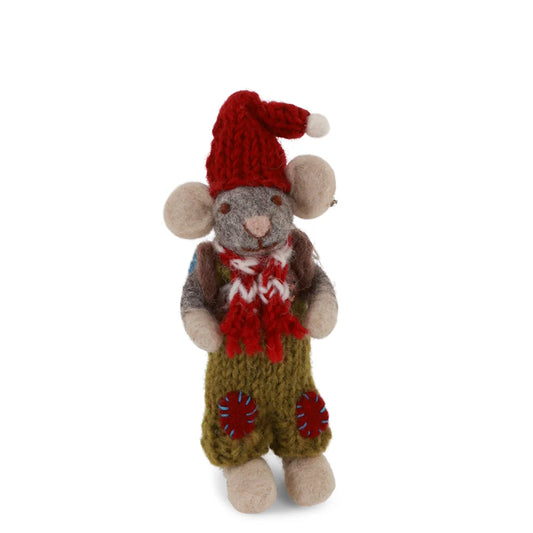 Gry & Sif Small Mouse Boy Grey with Backpack | Gry & Sif | Miss Arthur | Home Goods | Tasmania