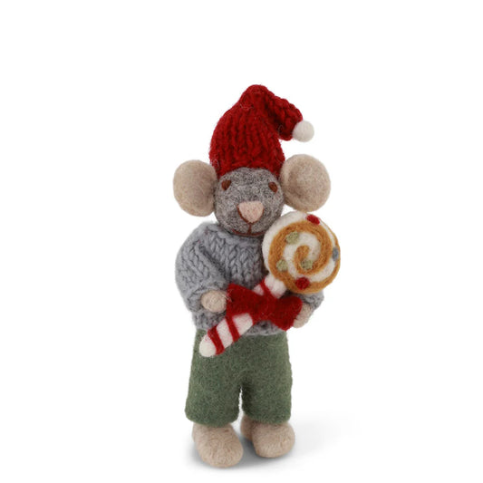 Gry & Sif Small Mouse Boy Grey with Candy | Gry & Sif | Miss Arthur | Home Goods | Tasmania