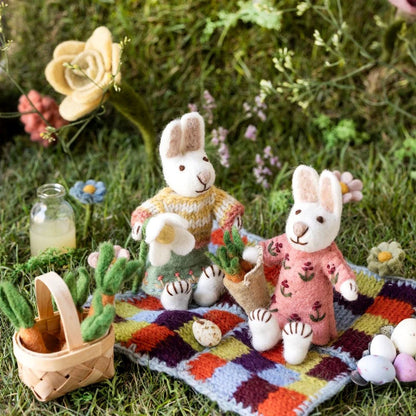 Gry & Sif Felt Small Bunny White Girl Skirt and Snowdrop | Gry & Sif | Miss Arthur | Home Goods | Tasmania