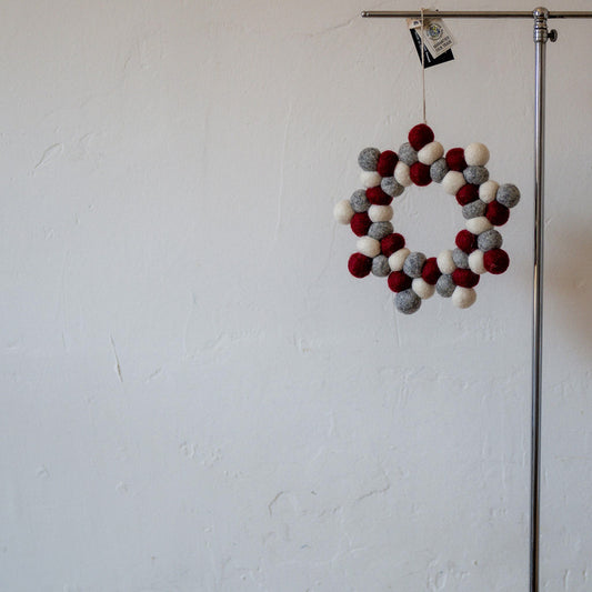 Gry & Sif Felt Wreath Ball Star Classic | Gry & Sif | Miss Arthur | Home Goods | Tasmania