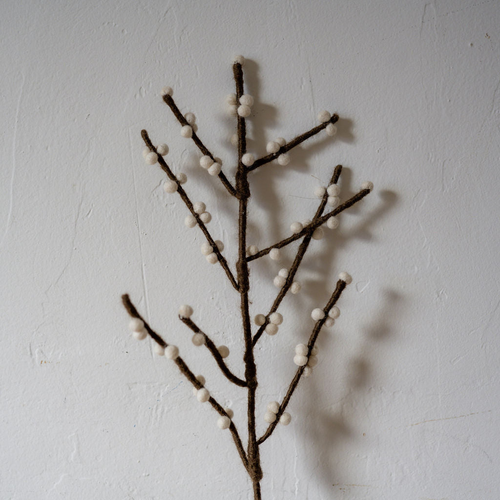 Gry & Sif Felt Branch White Berries | Gry & Sif | Miss Arthur | Home Goods | Tasmania