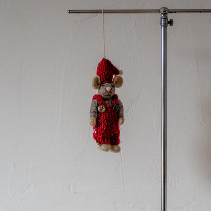 Gry & Sif Small Mouse Boy Grey with Red Pants | Gry & Sif | Miss Arthur | Home Goods | Tasmania
