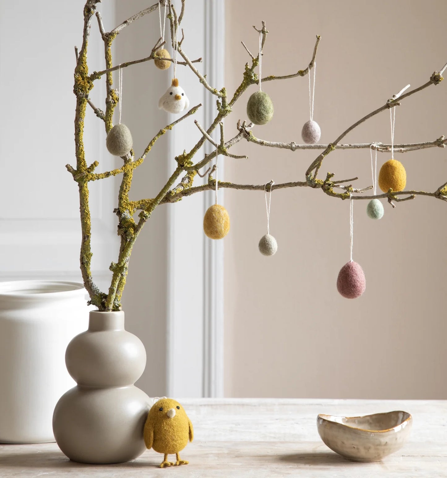 Gry & Sif Felt Egg Mini Decorations Dark | Gry & Sif | Miss Arthur | Home Goods | Tasmania