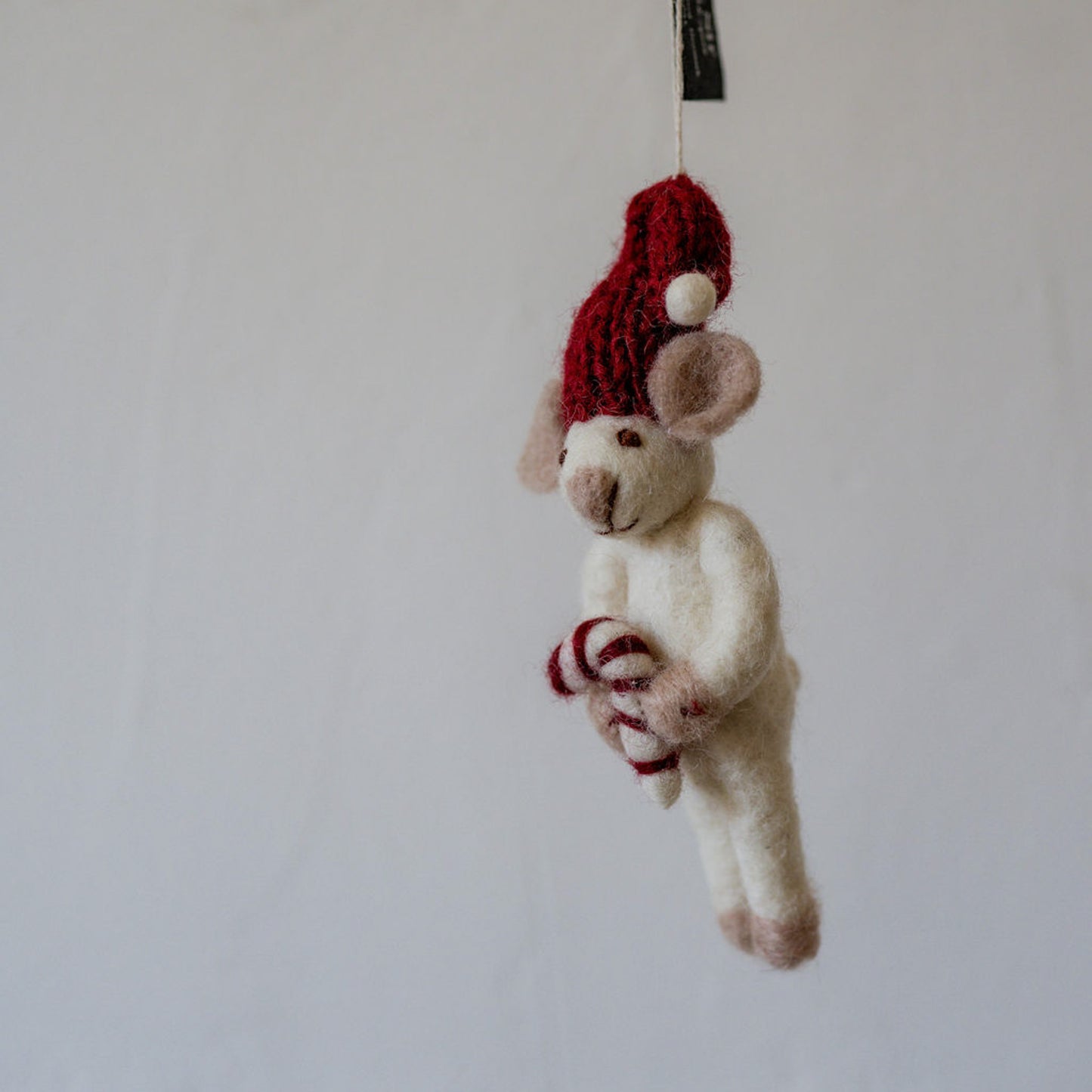 Gry & Sif White Mouse with Candy Cane | Gry & Sif | Miss Arthur | Home Goods | Tasmania