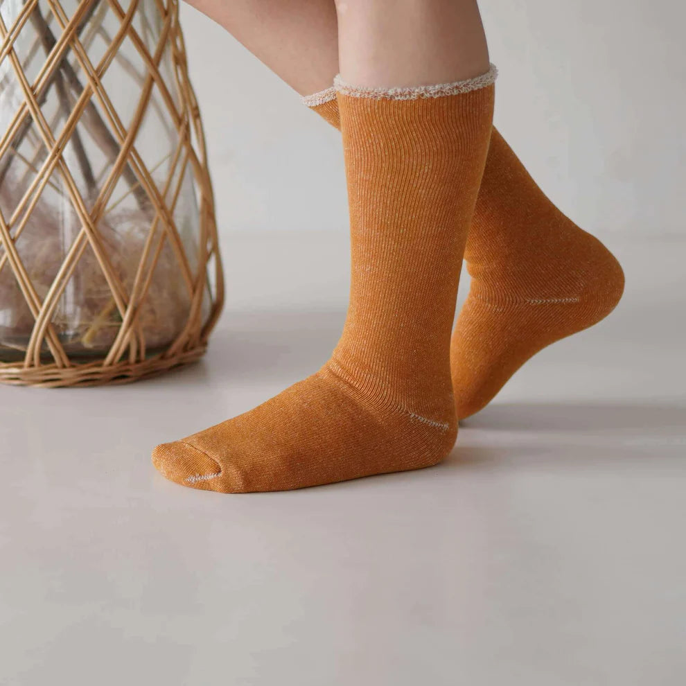 Hakne Cotton Wool Pile Socks Amber Small | Hakne | Miss Arthur | Home Goods | Tasmania