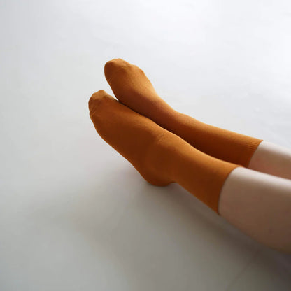 Hakne Silk Cotton Double Faced Socks Amber Small | Hakne | Miss Arthur | Home Goods | Tasmania