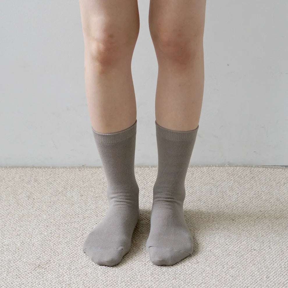 Hakne Silk Cotton Double Faced Socks Irish Grey Small | Hakne | Miss Arthur | Home Goods | Tasmania