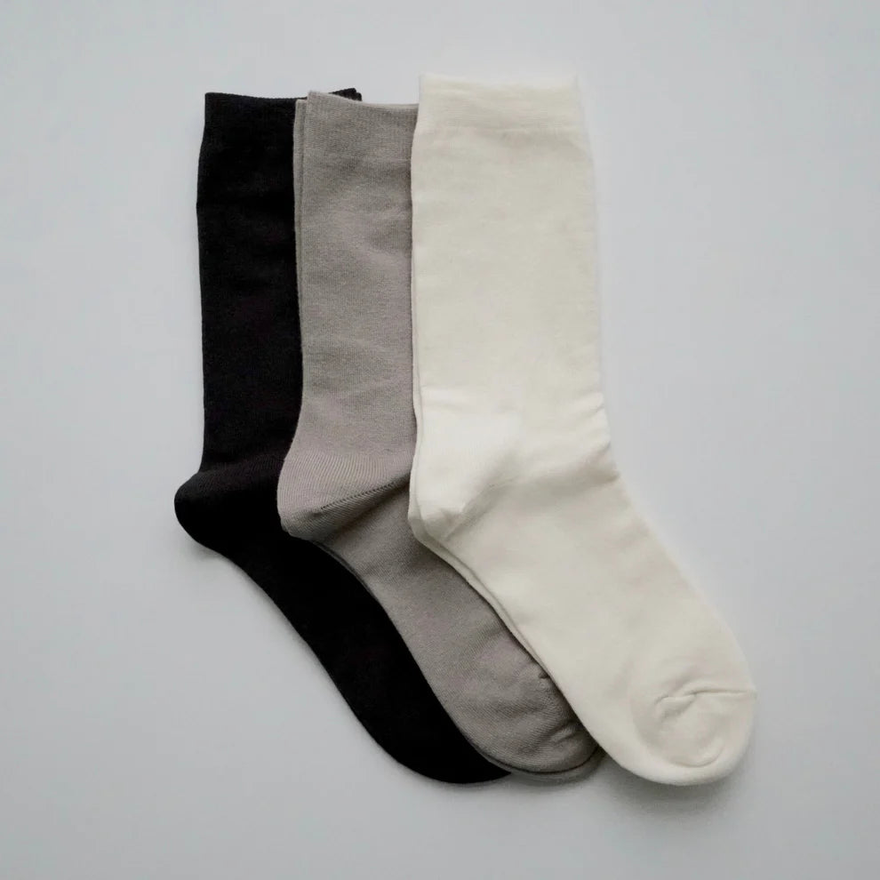 Hakne Silk Cotton Double Faced Socks Irish Grey Small | Hakne | Miss Arthur | Home Goods | Tasmania