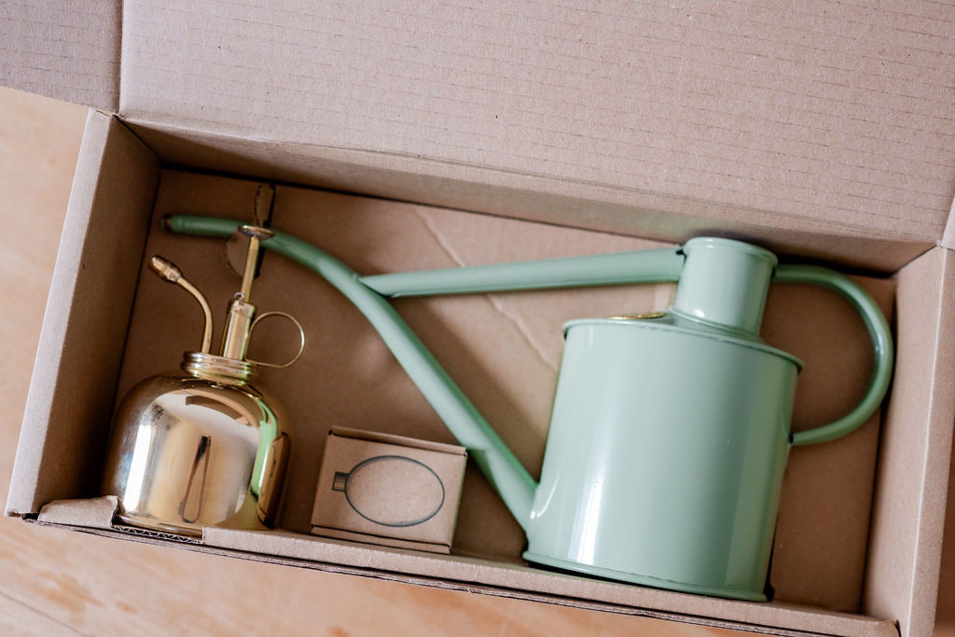 Haws Sage Indoor Can and Brass Mister Set | Haws | Miss Arthur | Home Goods | Tasmania