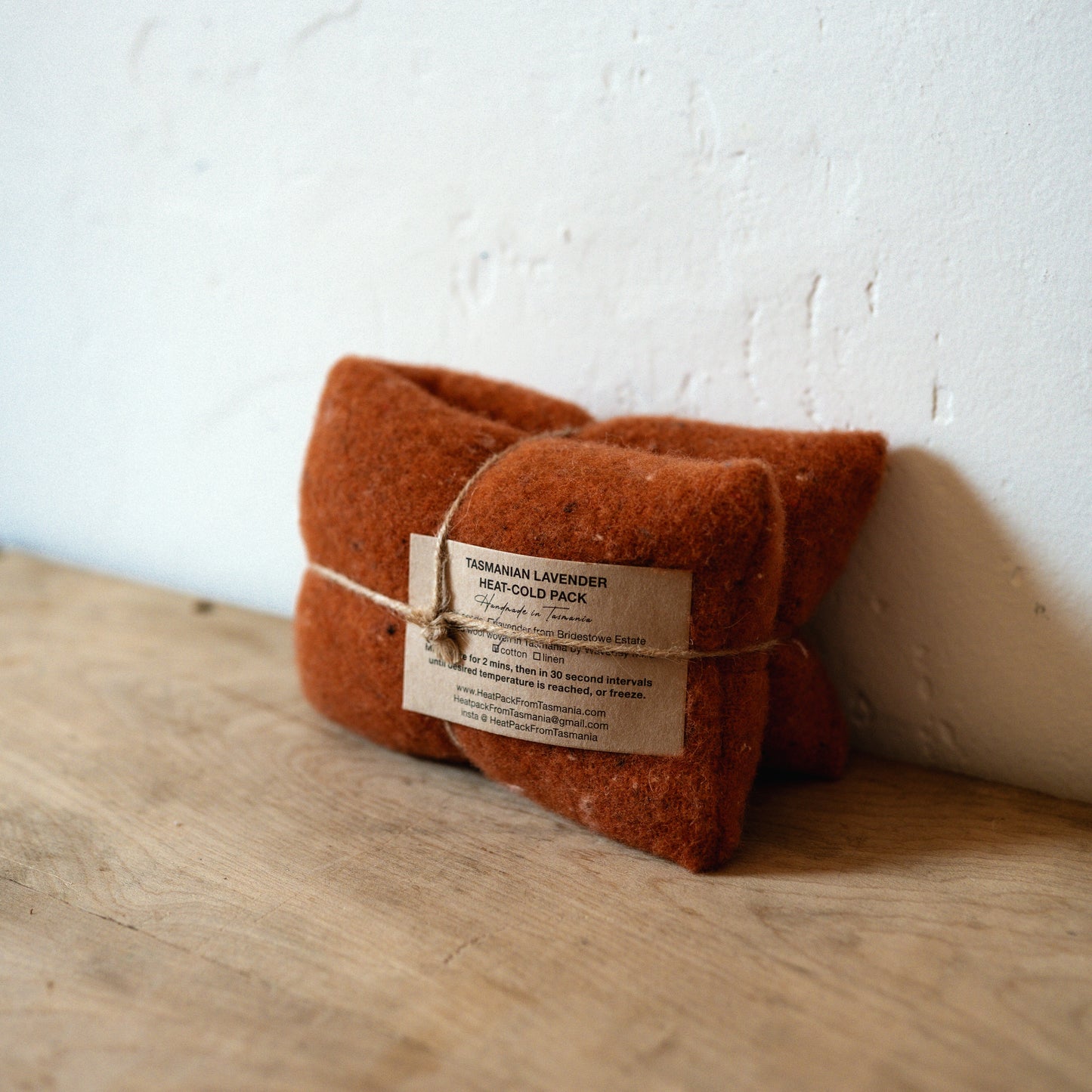 Recycled Wool Lavender Heat Pack Ginger | Heatpack From Tasmania | Miss Arthur | Home Goods | Tasmania