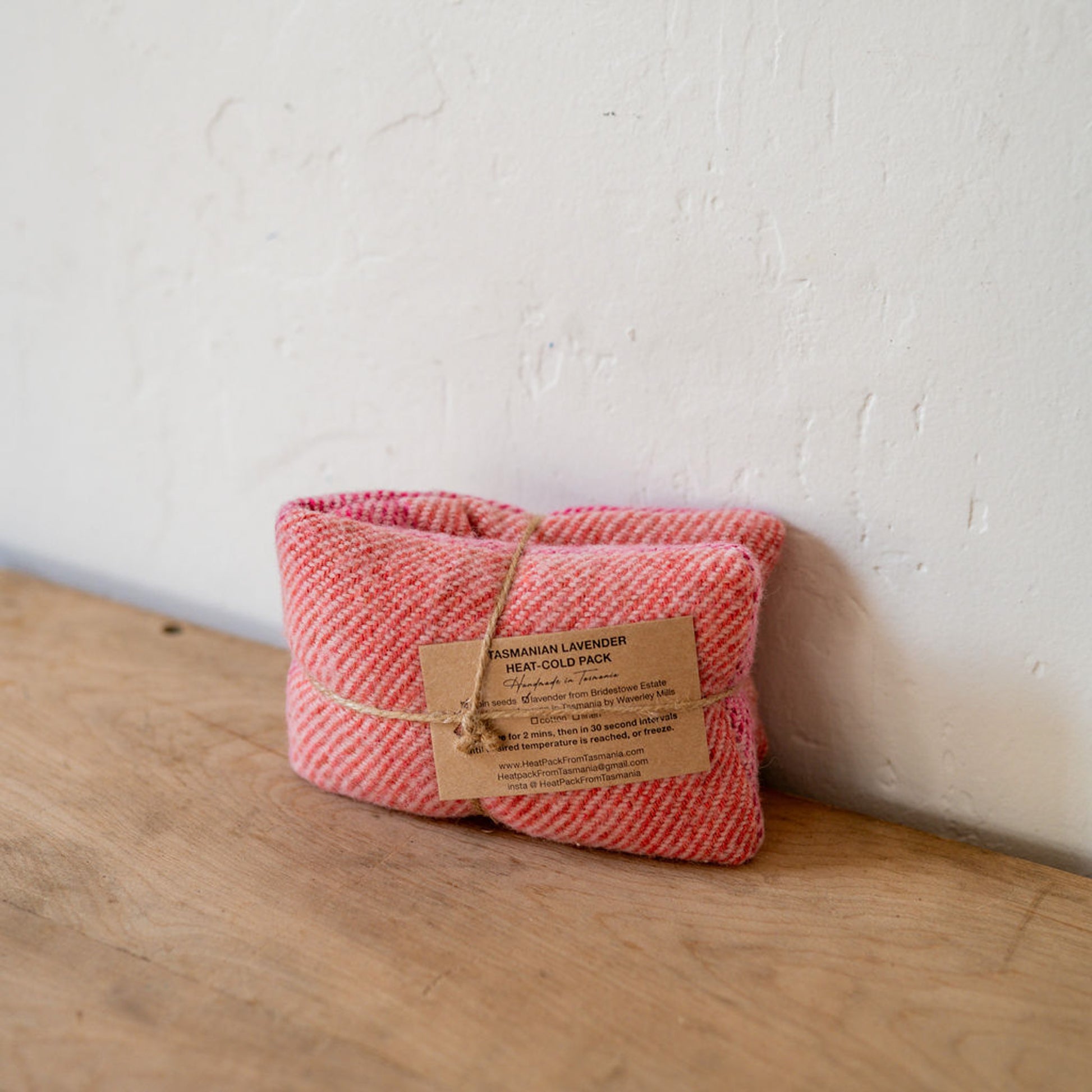Recycled Wool Lavender Heat Pack Blush | Heatpack From Tasmania | Miss Arthur | Home Goods | Tasmania
