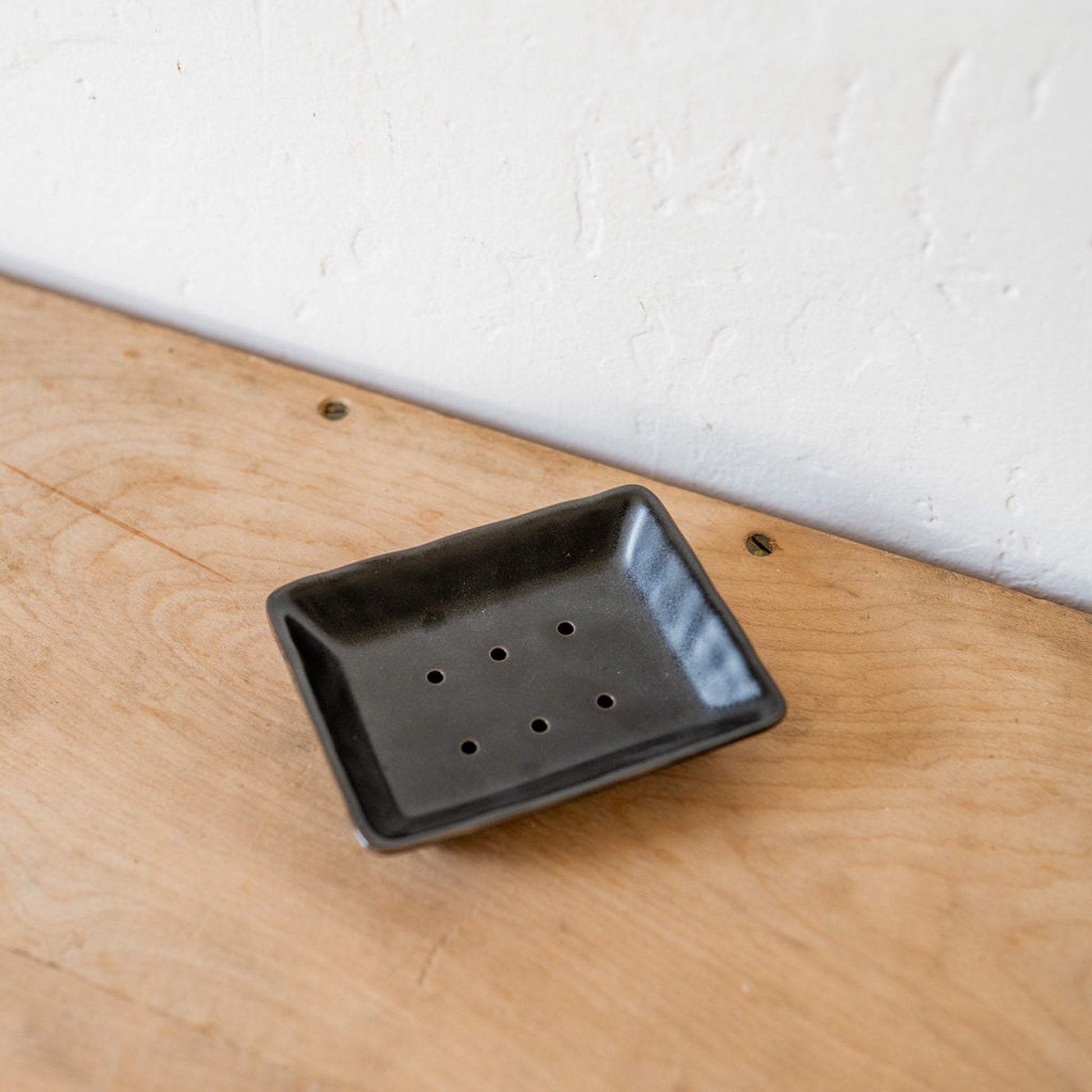 Porcelain Soap Dish Black | Heaven in Earth | Miss Arthur | Home Goods | Tasmania