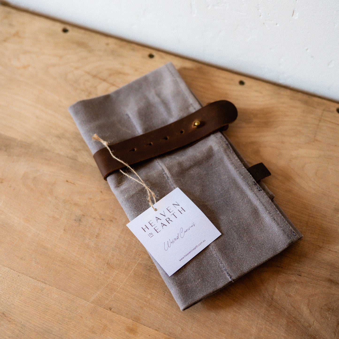 Waxed Canvas Utility Roll Ash | Heaven in Earth | Miss Arthur | Home Goods | Tasmania