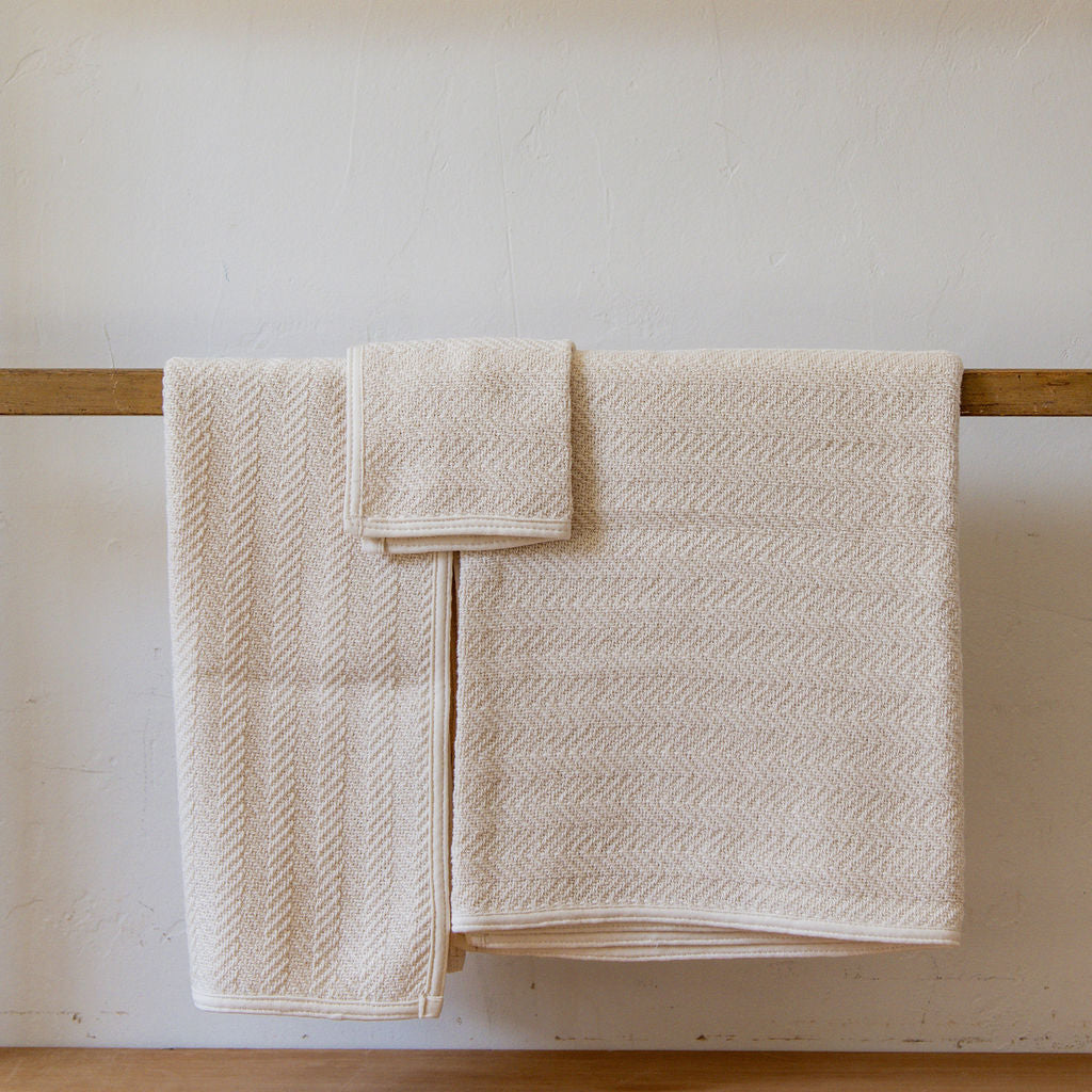 Fog Linen Work Herringbone Cotton Hand Towel | Fog Linen Work | Miss Arthur | Home Goods | Tasmania