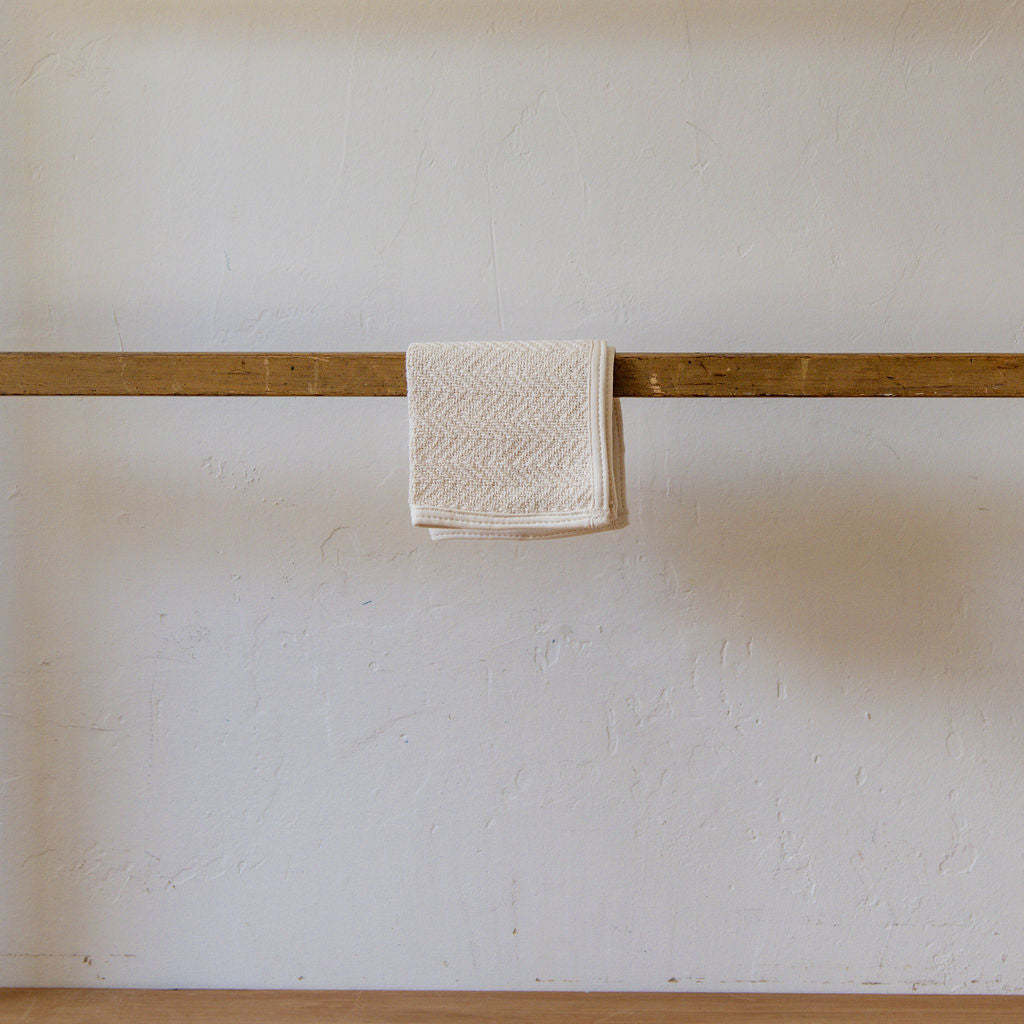 Herringbone Cotton Wash Cloth | Fog Linen Work | Miss Arthur | Home Goods | Tasmania