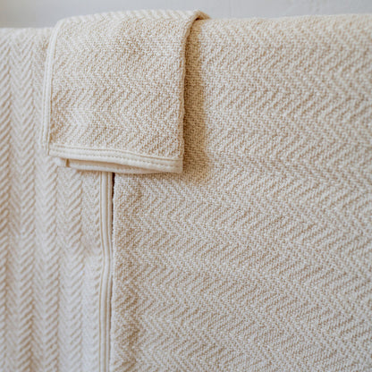 Fog Linen Work Herringbone Cotton Wash Cloth | Fog Linen Work | Miss Arthur | Home Goods | Tasmania
