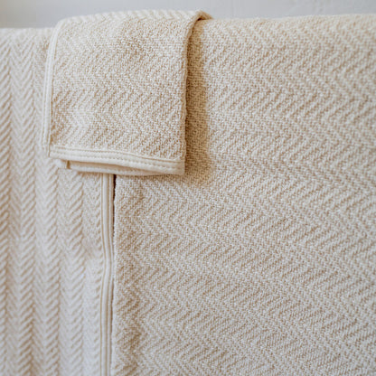 Herringbone Cotton Wash Cloth | Fog Linen Work | Miss Arthur | Home Goods | Tasmania