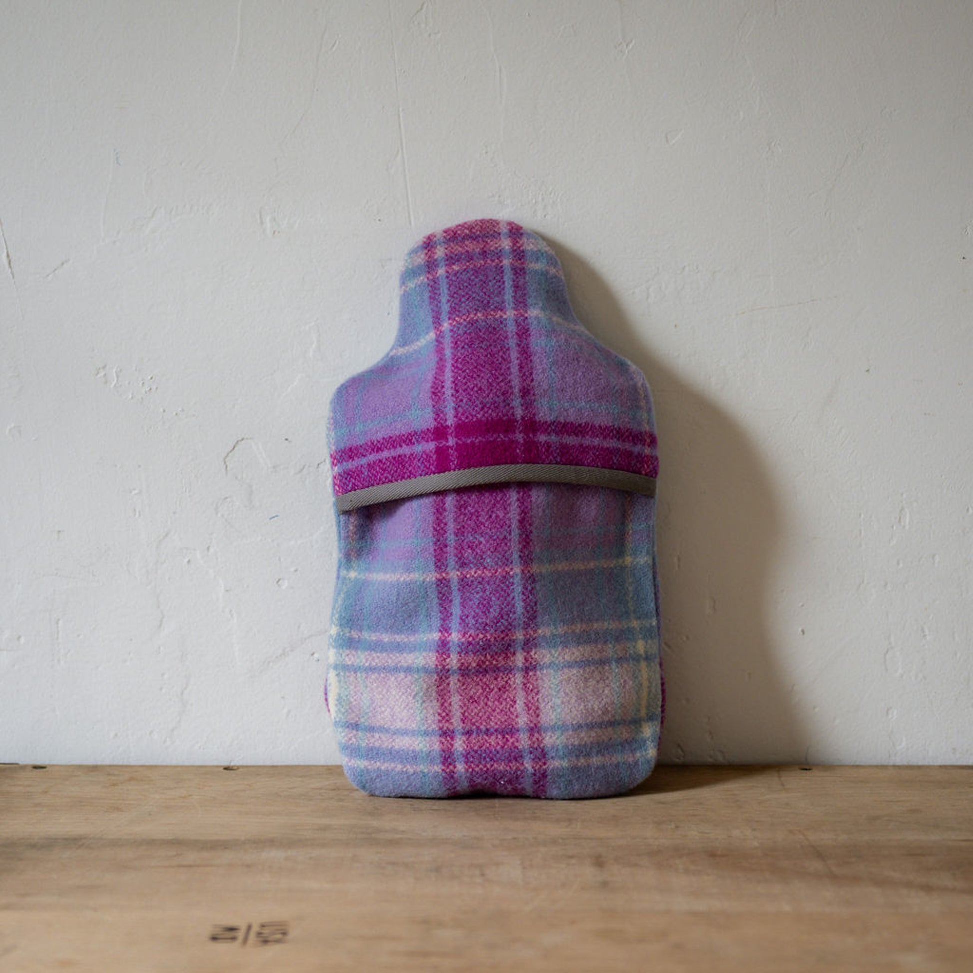 Vintage Wool Blanket Hot Water Bottle Cover Blue Pink Tartan | Miss Arthur | Miss Arthur | Home Goods | Tasmania