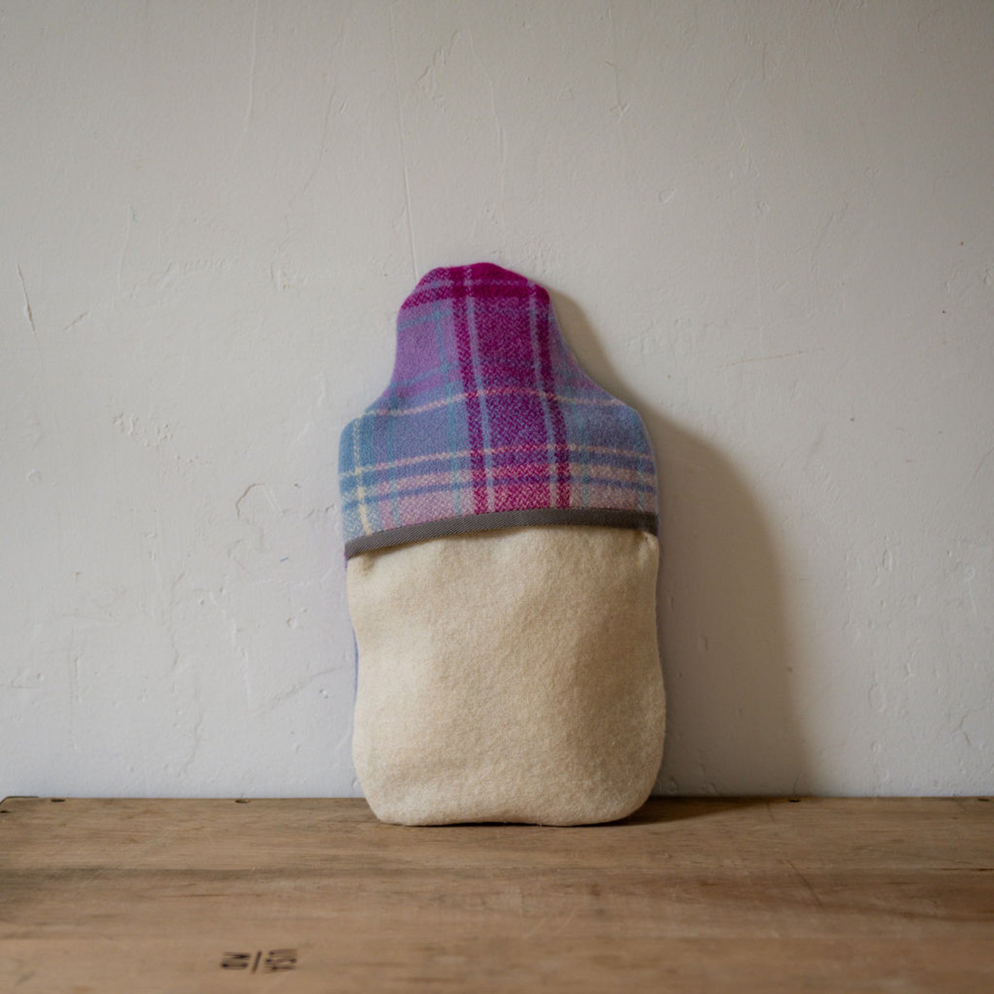 Vintage Wool Blanket Hot Water Bottle Cover Blue Pink Tartan | Miss Arthur | Miss Arthur | Home Goods | Tasmania