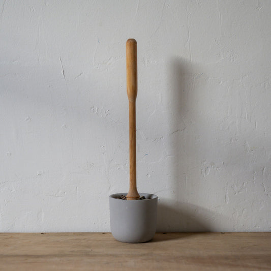 Iris Hantverk Toilet Brush Birch Concrete Cup Grey | Iris Hantverk | Miss Arthur | Home Goods | Tasmania