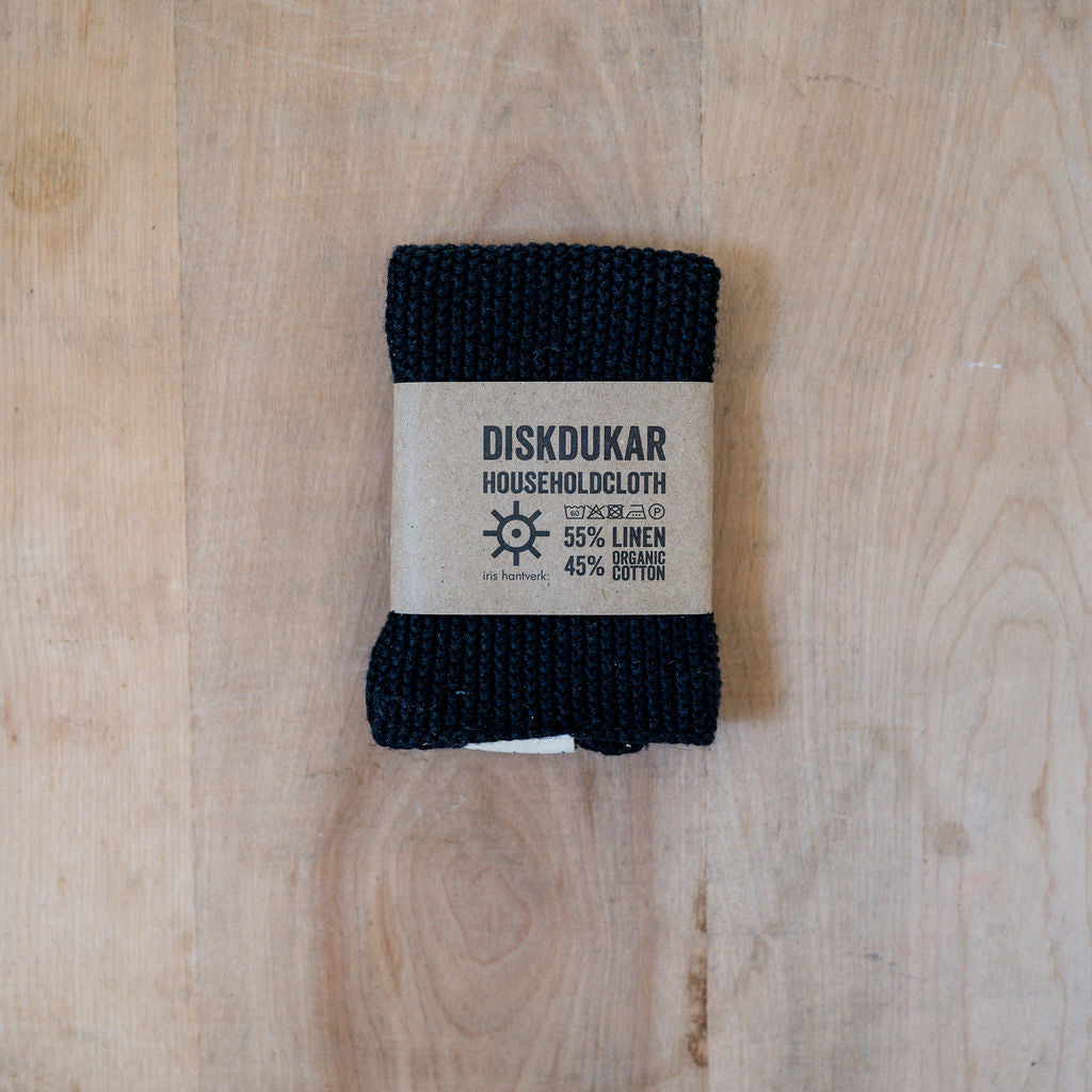 Iris Hantverk Household Cloth Black | Iris Hantverk | Miss Arthur | Home Goods | Tasmania