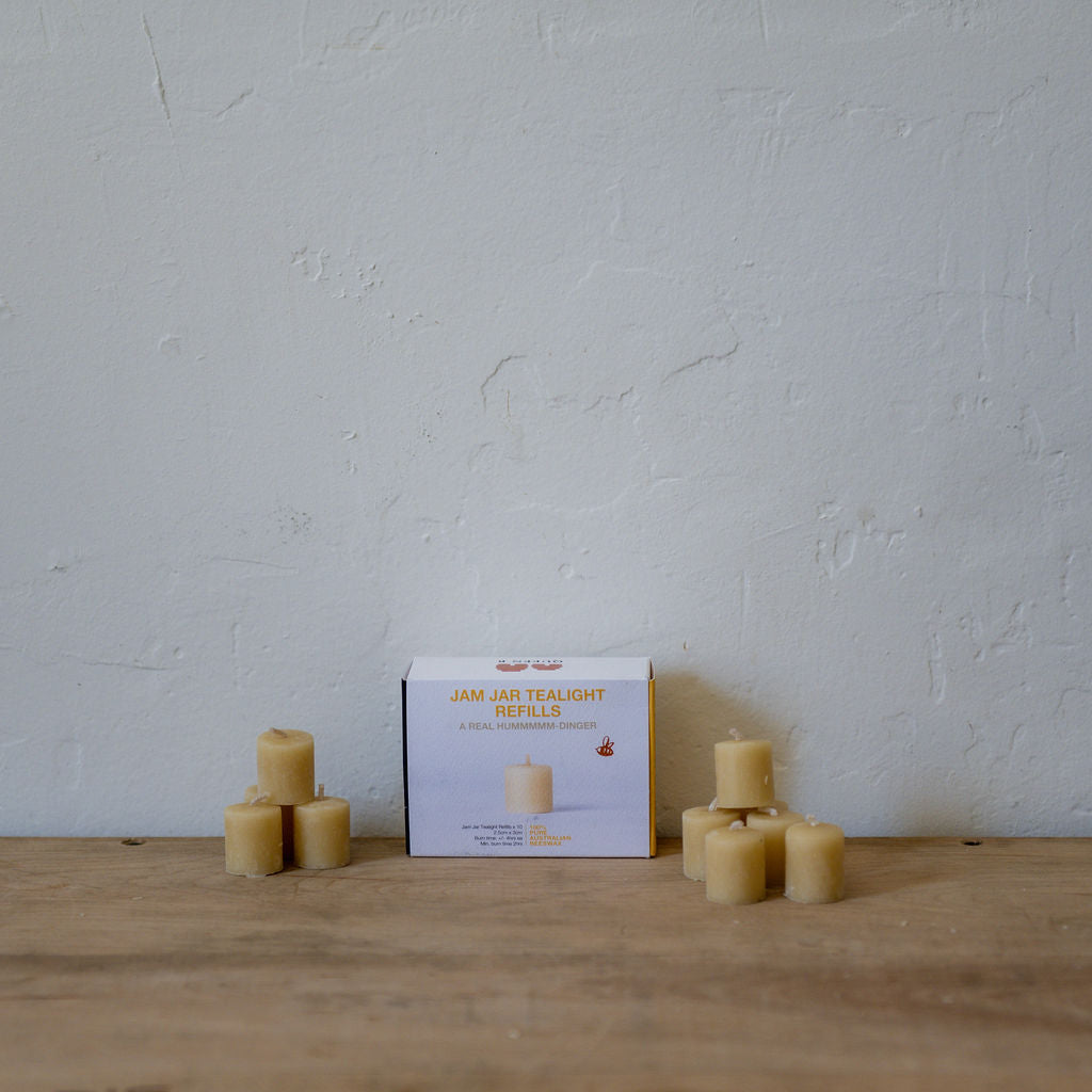 Queen B Jam Jar Tealights 10 Refills | Queen B | Miss Arthur | Home Goods | Tasmania