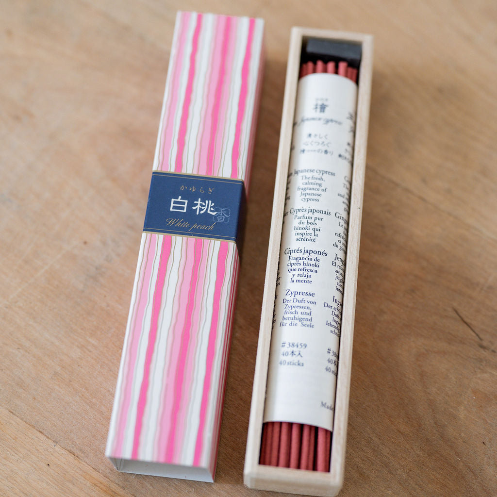 Kayuragi Incense Sticks White Peach | Nippon Kodo | Miss Arthur | Home Goods | Tasmania