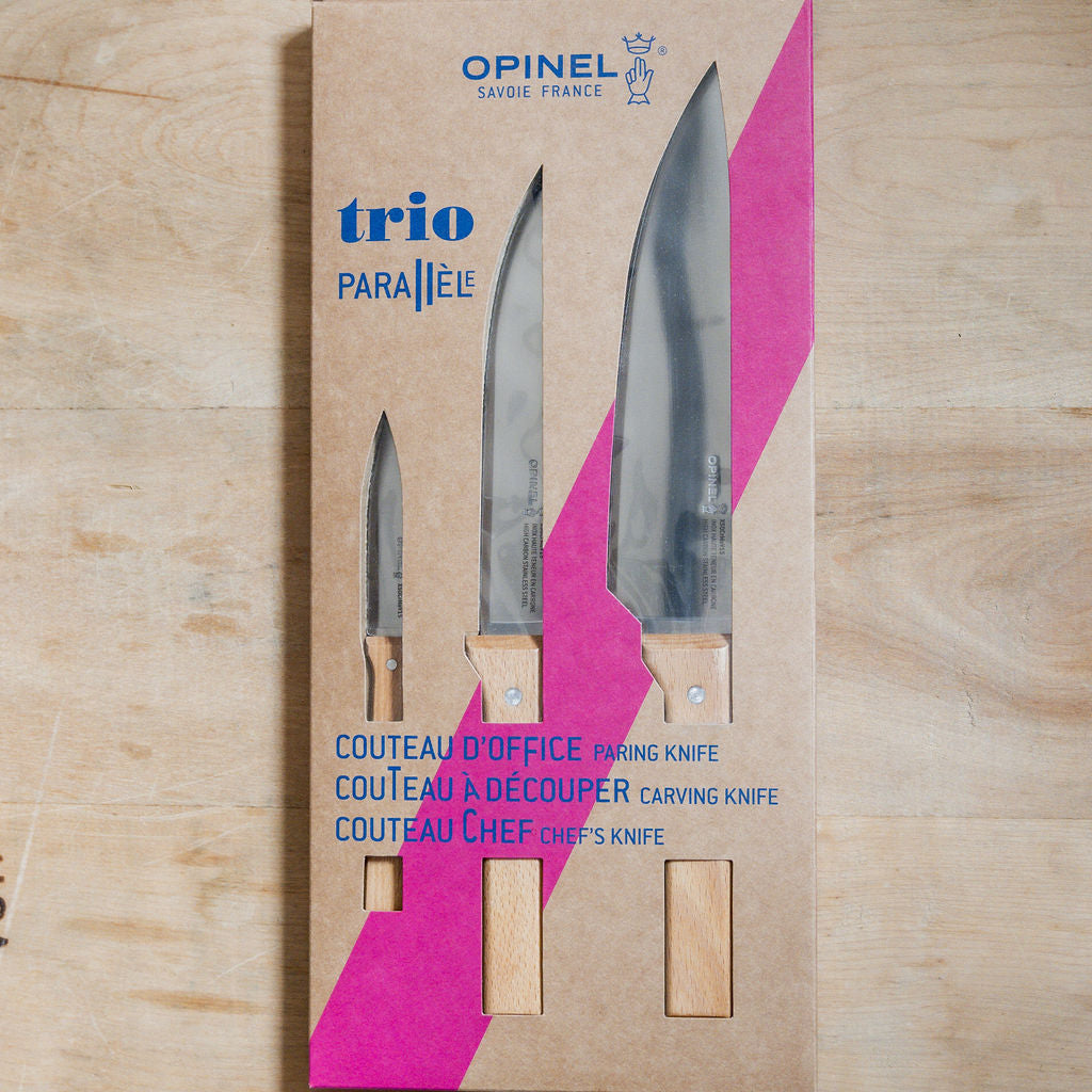 Opinel Parallele 3 Piece Knife Set | Opinel | Miss Arthur | Home Goods | Tasmania