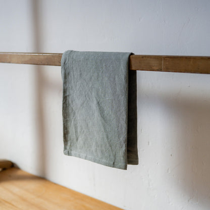 Linen Tea Towel Green