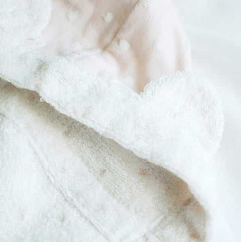 Kontex Natural Dots Hooded Bath Towel Pink | Kontex | Miss Arthur | Home Goods | Tasmania