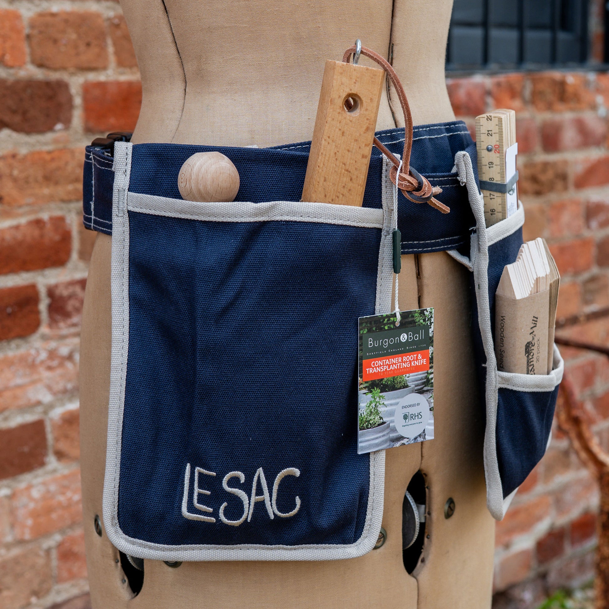 Le Sac Gardening Tool Belt Navy Taupe Trim | Le Sac | Miss Arthur | Home Goods | Tasmania