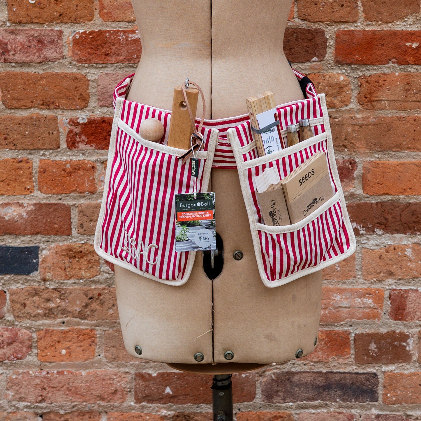 Le Sac Gardening Tool Belt Red Stripe | Le Sac | Miss Arthur | Home Goods | Tasmania