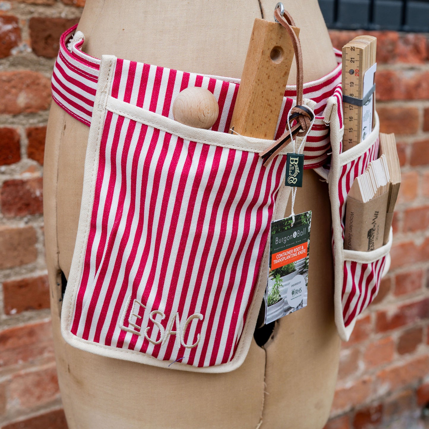 Le Sac Gardening Tool Belt Red Stripe | Le Sac | Miss Arthur | Home Goods | Tasmania